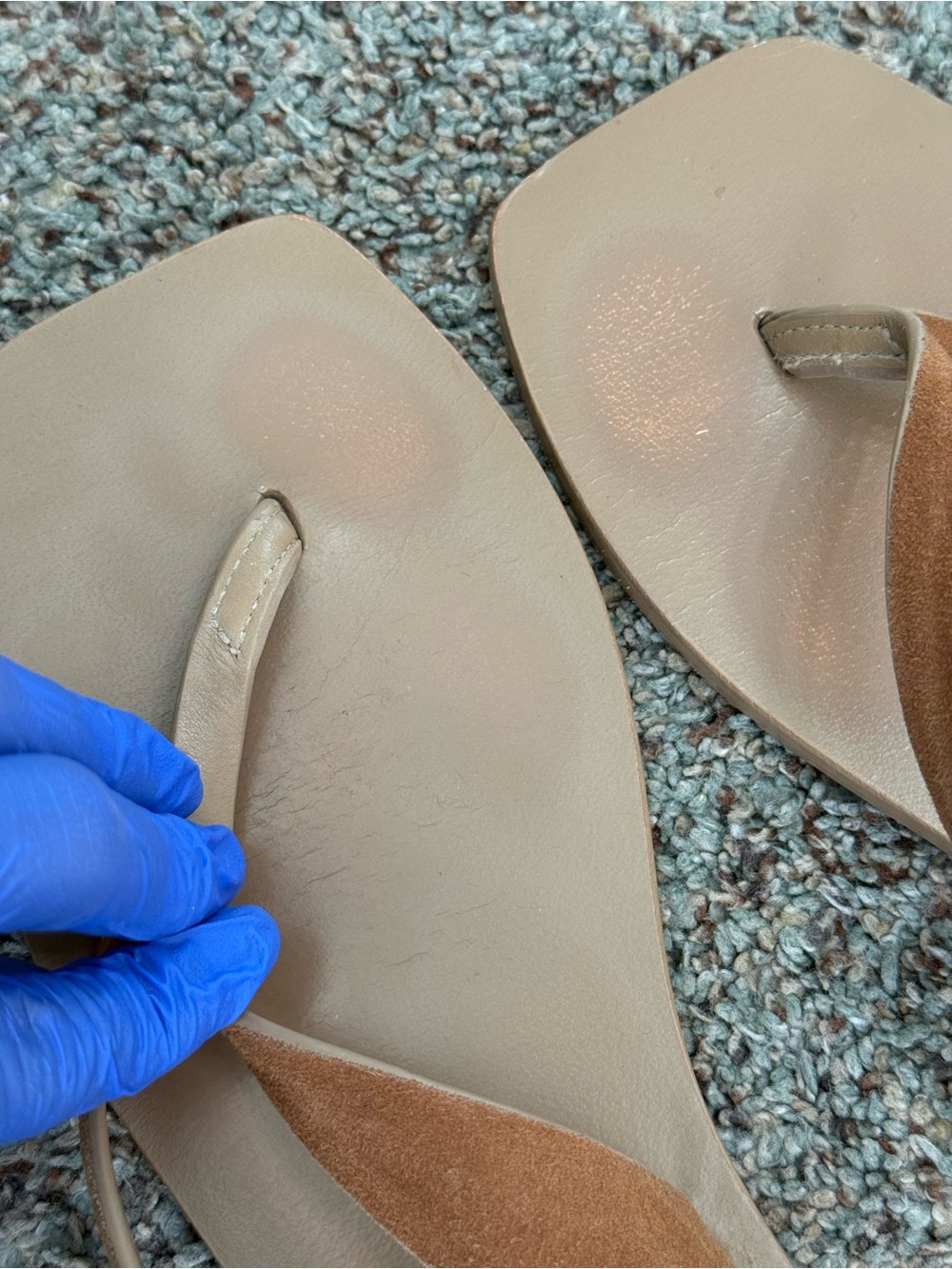 A.EMERY Kinto Leather Flip Flop - tan/Brown, Size 8.5 - Picture 7 of 16